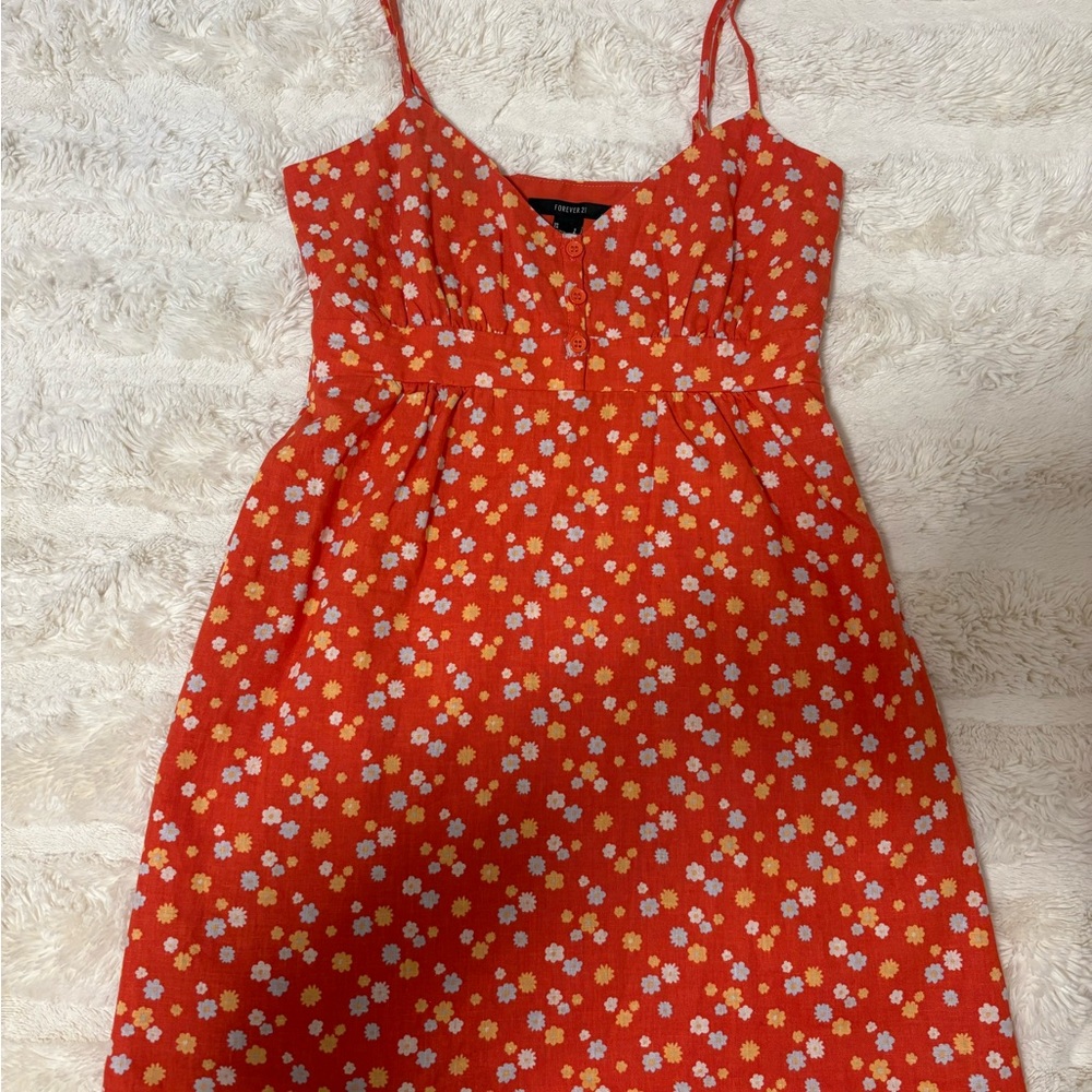 Forever 21 Red Floral Dress